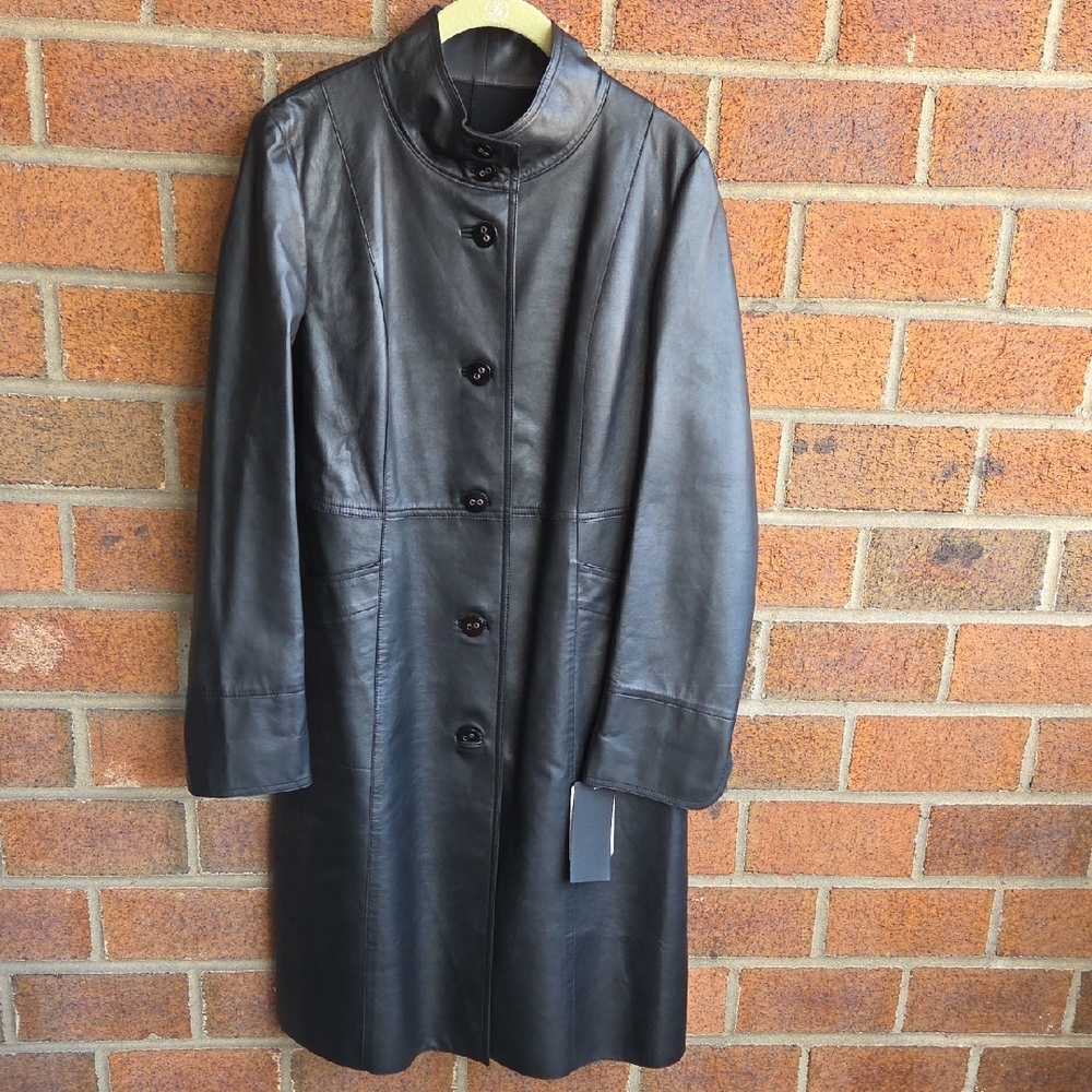 Partina leather coat - Picture 3 of 16